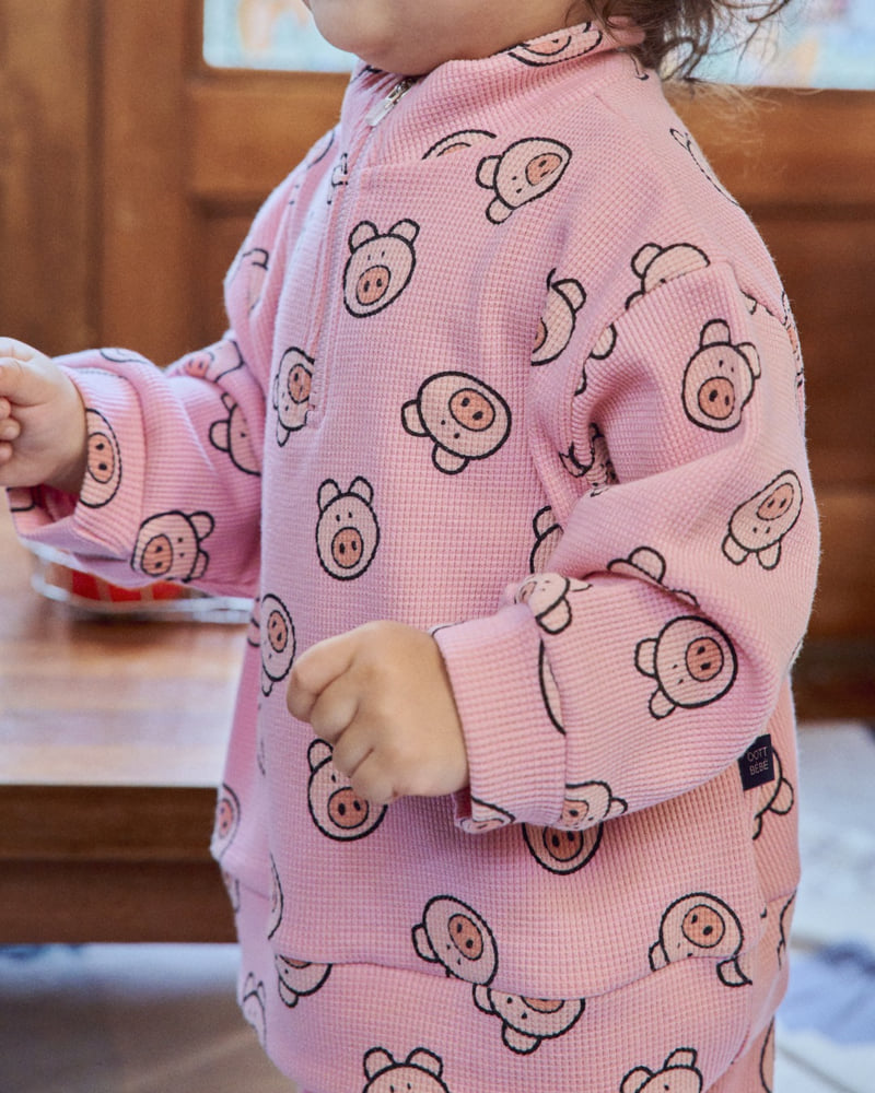 Little Foxx – Little Palm Waffle Anorak Top &amp; Bottom Set