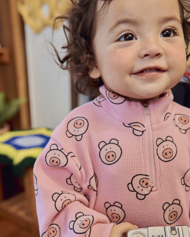 Little Foxx – Little Palm Waffle Anorak Top &amp; Bottom Set