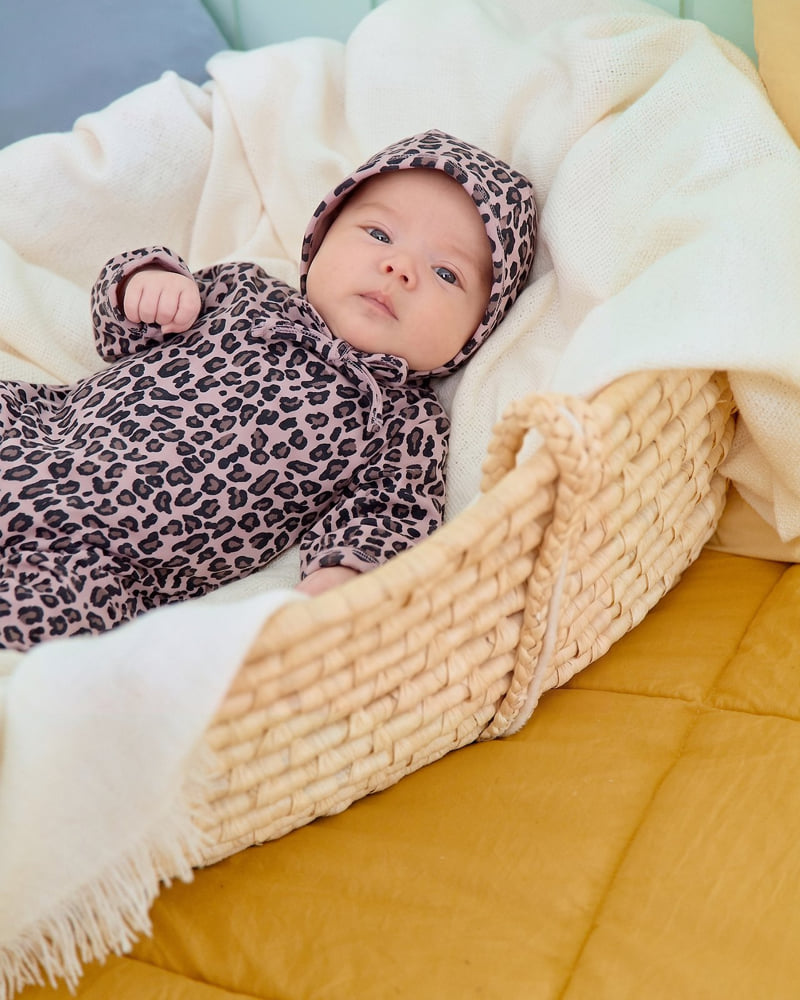 Little Leopard Full Bodysuit + Bonnet Set (Bebe)