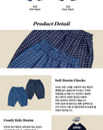 Denim Check Pants
