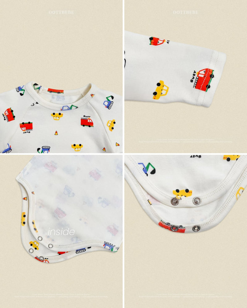 Car Bodysuit + Bonnet Set (Bebe)