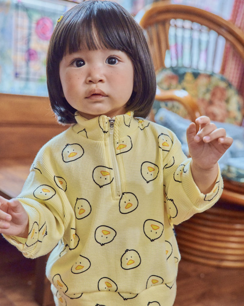 Little Foxx – Little Palm Waffle Anorak Top &amp; Bottom Set