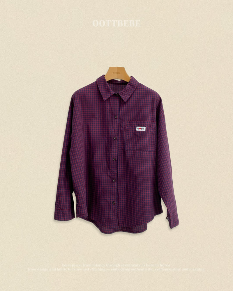 Little Foxx – Cappuccino Check Shirt (Adult)