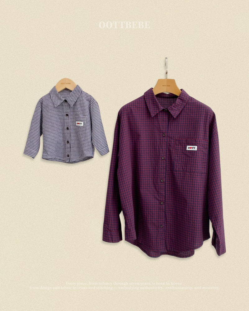 Little Foxx – Cappuccino Check Shirt (Adult)