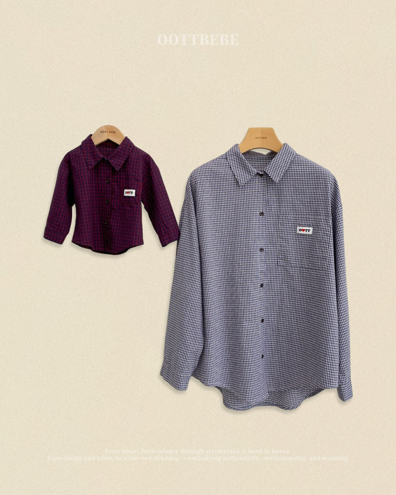 Little Foxx – Cappuccino Check Shirt (Adult)