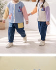 Little Foxx – Colorblock Waffle Cardigan