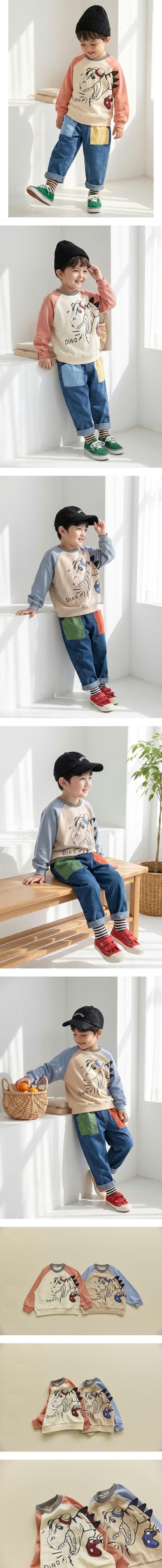 Little Foxx – Raglan Horned Dinosaur Tee