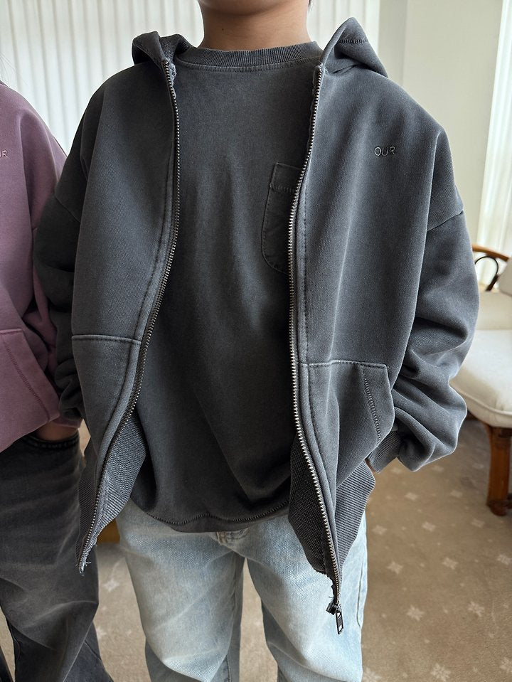 Little Foxx – Work Pigment Hooded Zip-up