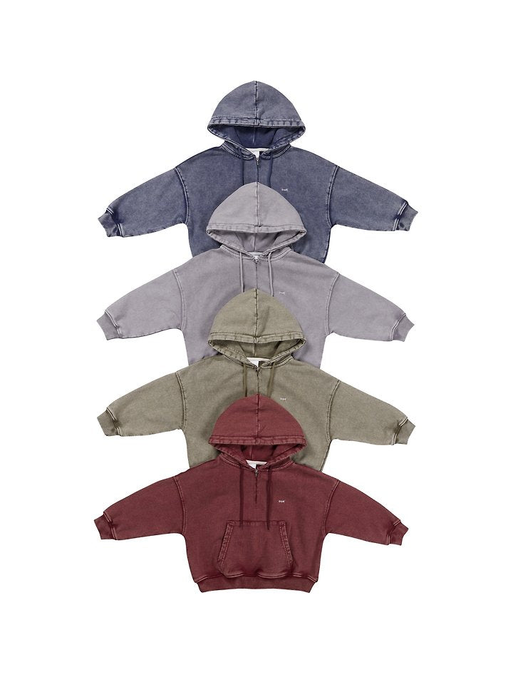 Little Foxx – Stone Half Hooded Zip-up