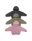 Little Foxx – Waffle Washed Hooded Zip-up