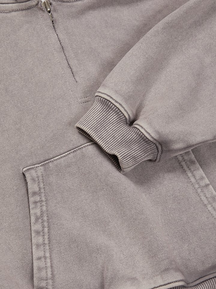 Little Foxx – Stone Half Hooded Zip-up