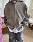 Little Foxx – Waffle Washed Hooded Zip-up
