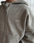 Little Foxx – Waffle Washed Hooded Zip-up