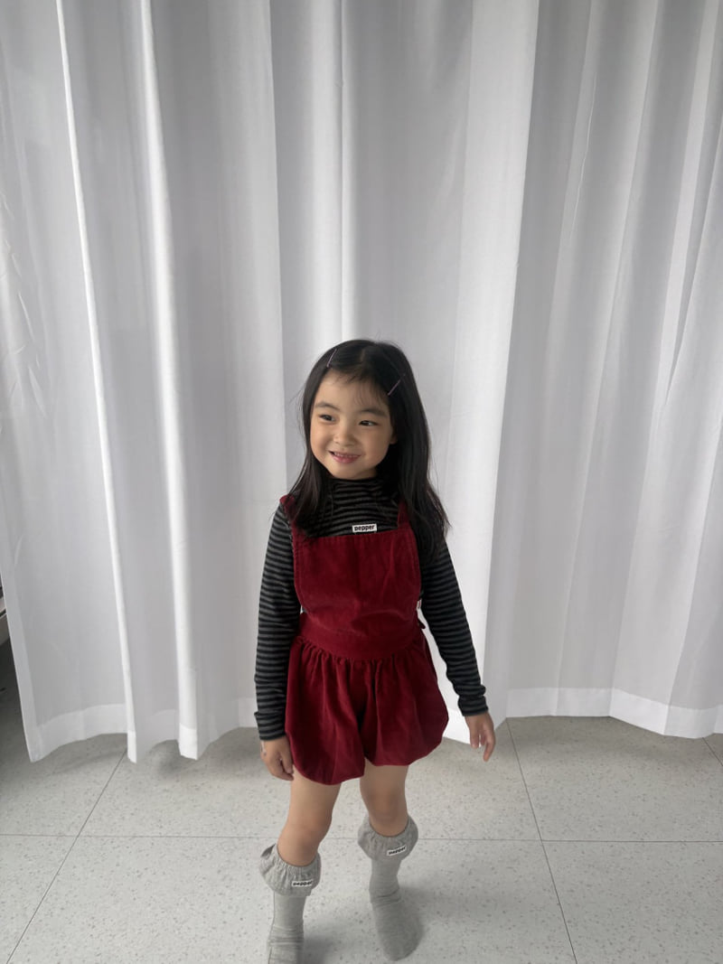 Corduroy Short Overalls