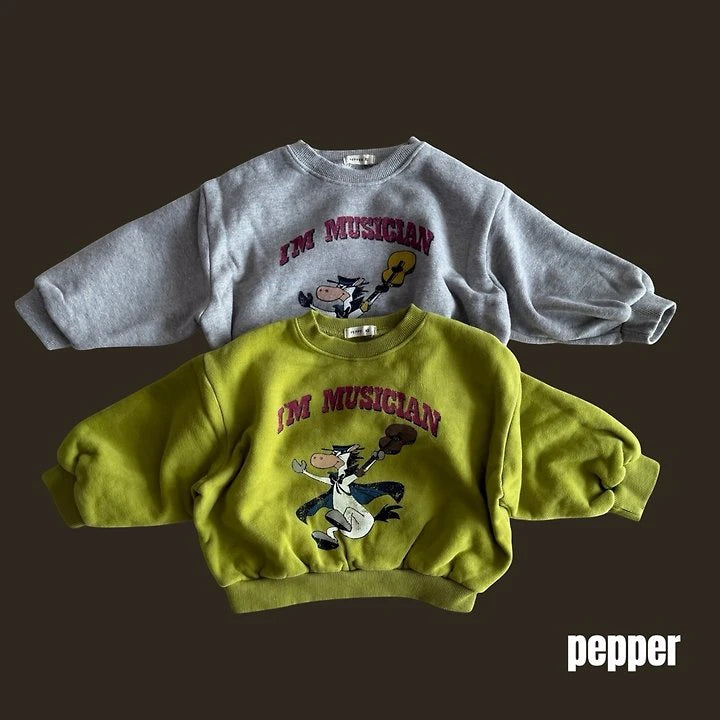 Musician Sweatshirt – Sweatshirt für Kinder von Pepper, Made in Korea