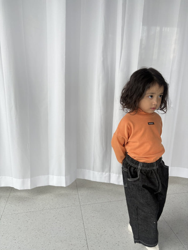 Tangerine Mock Neck Top