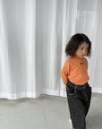 Tangerine Mock Neck Top