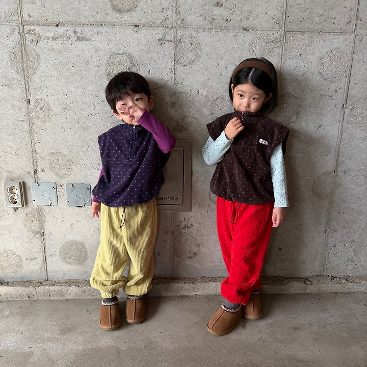 Little Foxx – Dot Fleece Vest