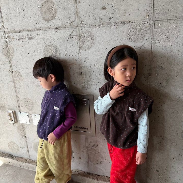 Little Foxx – Dot Fleece Vest