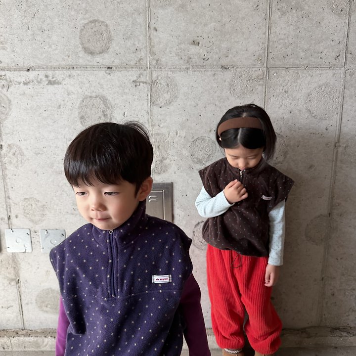 Little Foxx – Dot Fleece Vest
