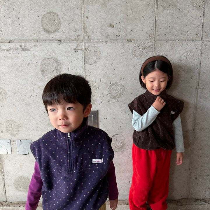 Little Foxx – Dot Fleece Vest