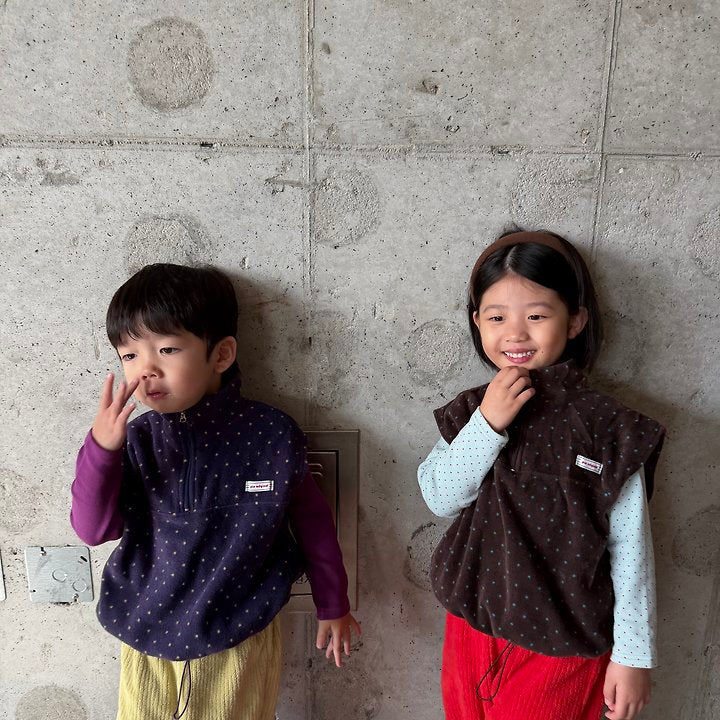 Little Foxx – Dot Fleece Vest