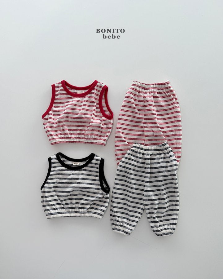 Bebe Stripe Terry Vest Top Bottom Set1_byLittleFox_jetztvorbestellen