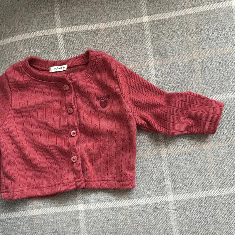 Little Foxx – Heart Eyelet Cardigan