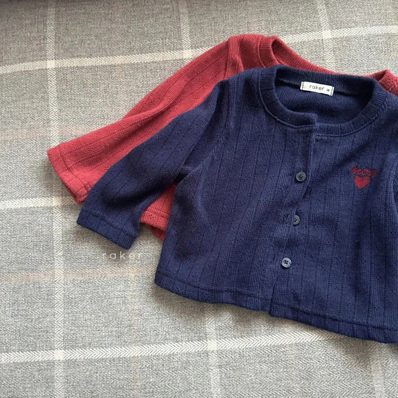 Little Foxx – Heart Eyelet Cardigan