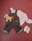 Little Foxx – Heart Denim Ribbed Overall