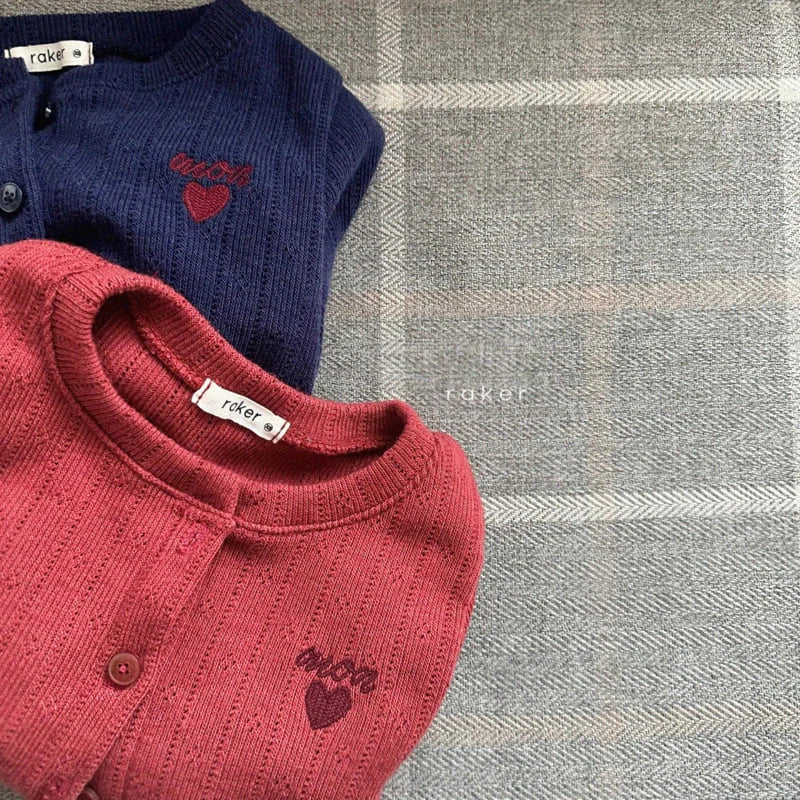 Little Foxx – Heart Eyelet Cardigan
