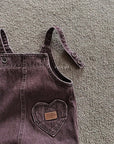 Little Foxx – Heart Denim Ribbed Overall