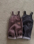 Little Foxx – Heart Denim Ribbed Overall