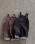 Little Foxx – Heart Denim Ribbed Overall