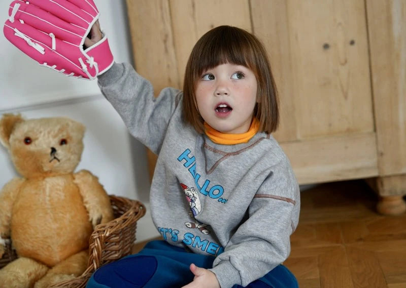 Hello Sweatshirt – 2 Farben: Blue, Melange
