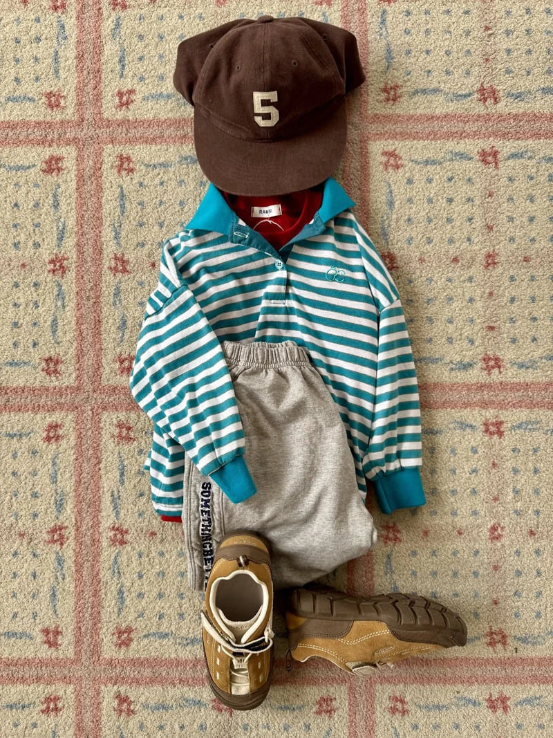 Little Foxx – Stripe Collar Tee