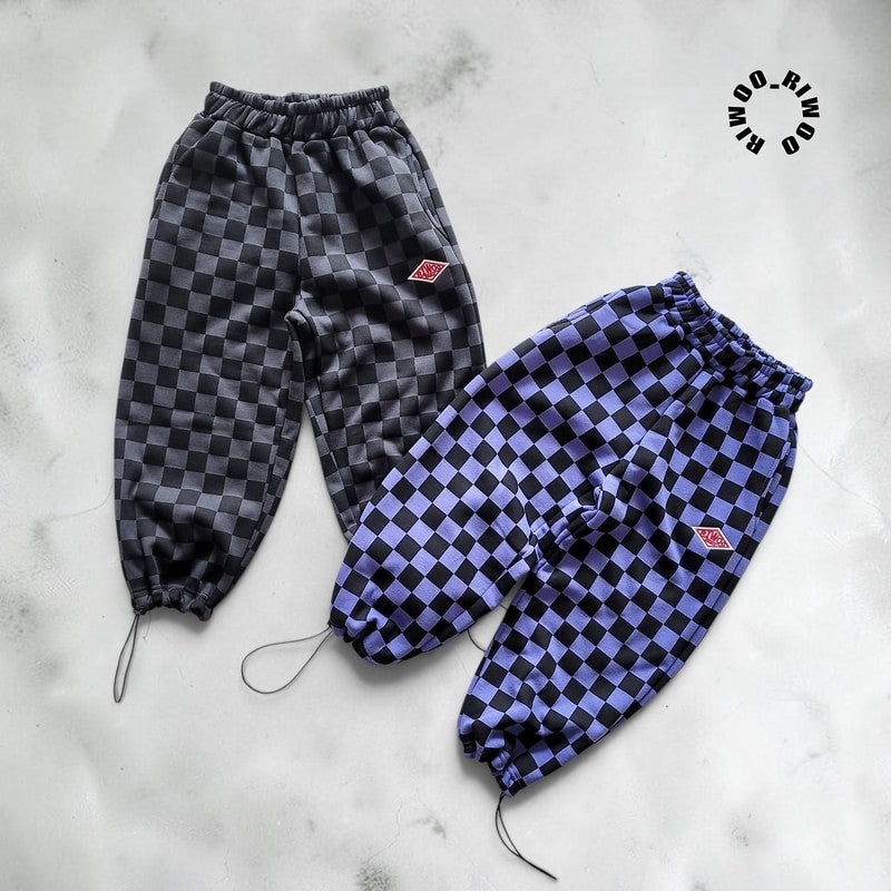 Little Foxx – Riwoo Chess Fleece String Pants