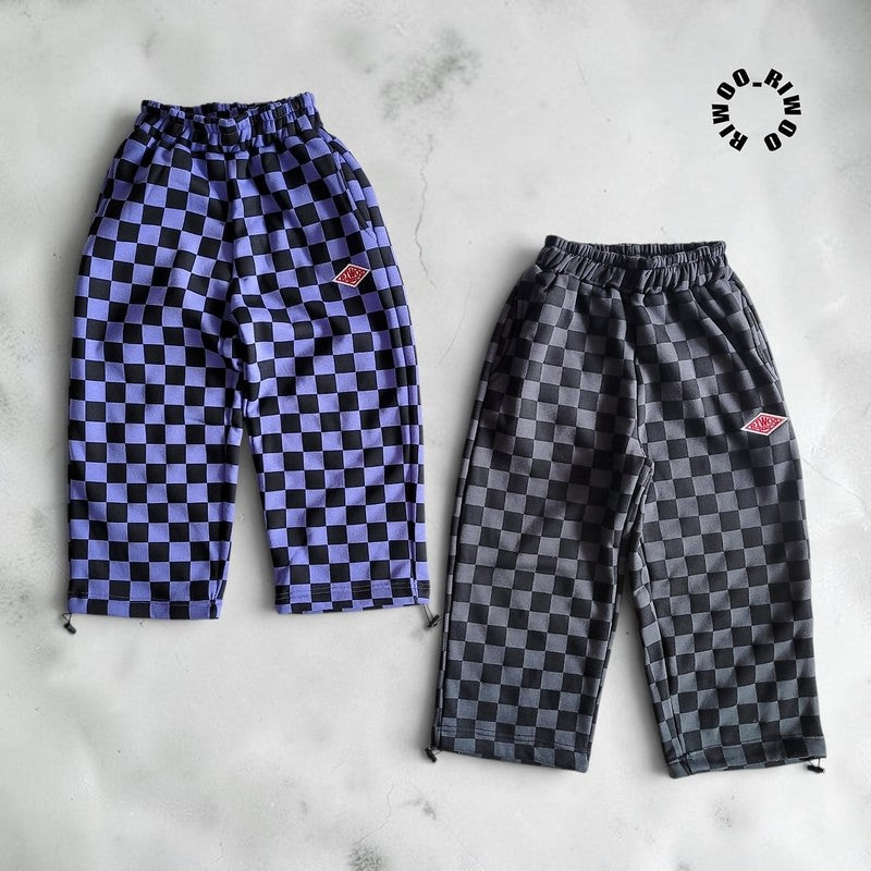 Little Foxx – Riwoo Chess Fleece String Pants