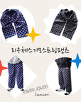 Little Foxx – Riwoo Chess Fleece String Pants