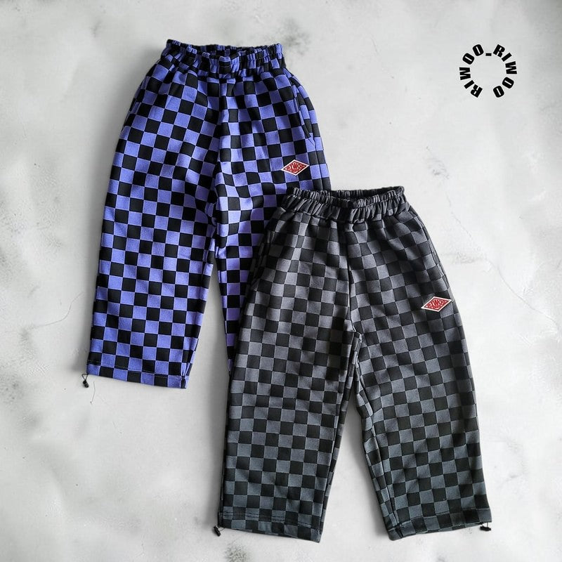 Little Foxx – Riwoo Chess Fleece String Pants