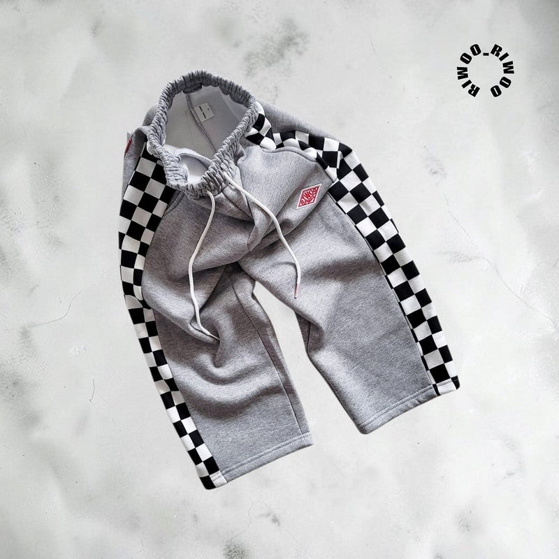 Little Foxx – Fleece Side Check Wide Pants
