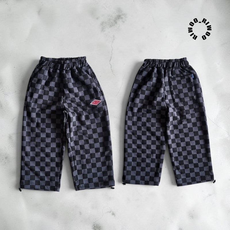 Little Foxx – Riwoo Chess Fleece String Pants