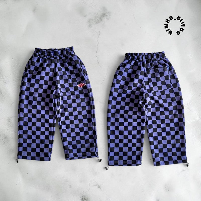 Little Foxx – Riwoo Chess Fleece String Pants