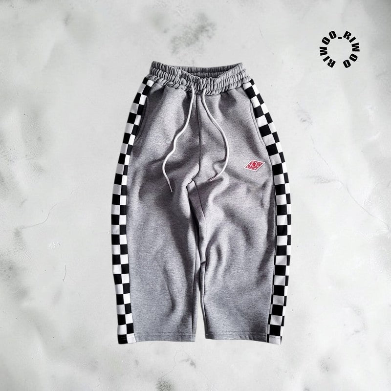 Little Foxx – Fleece Side Check Wide Pants