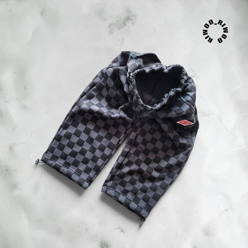 Little Foxx – Riwoo Chess Fleece String Pants