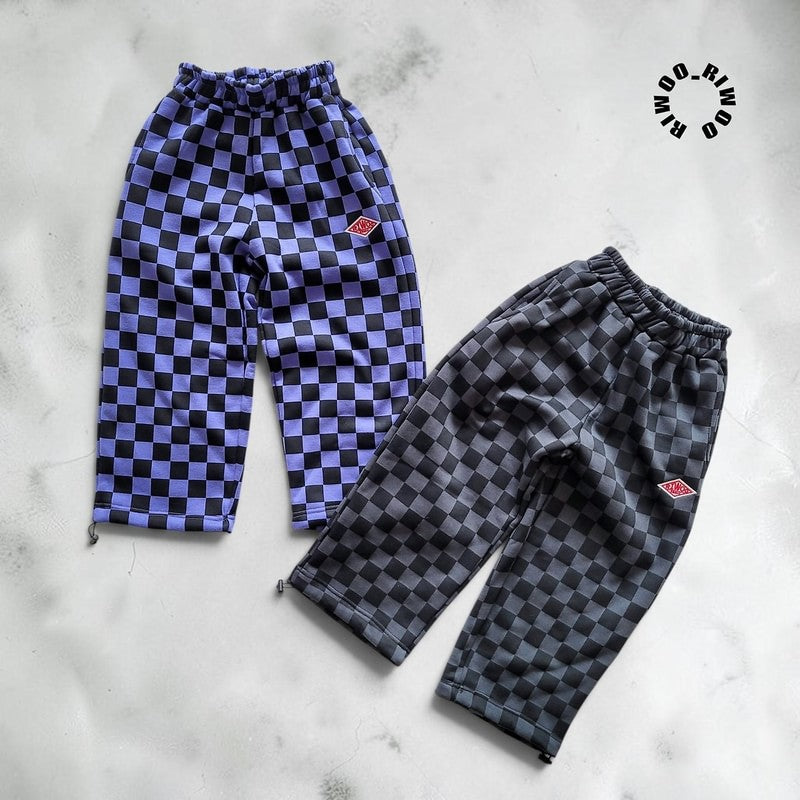 Little Foxx – Riwoo Chess Fleece String Pants