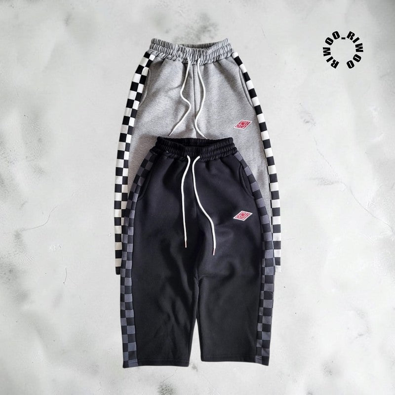 Little Foxx – Fleece Side Check Wide Pants