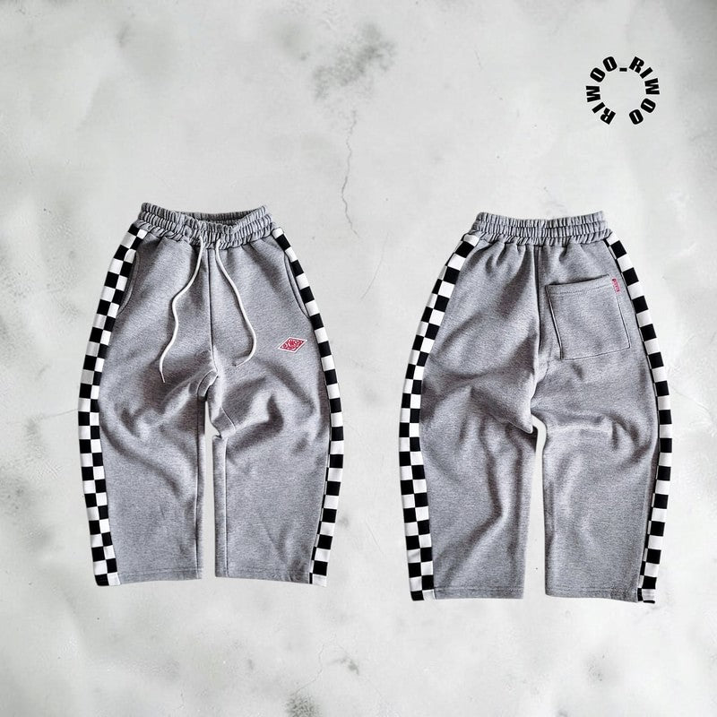 Little Foxx – Fleece Side Check Wide Pants