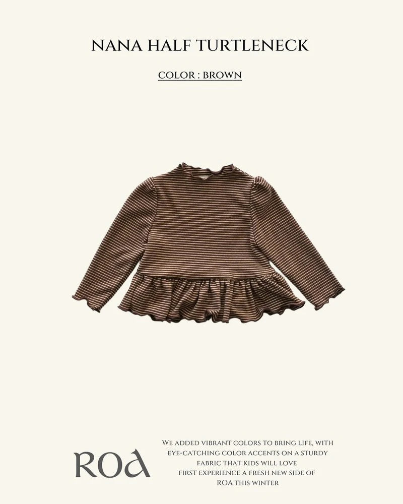 Little Foxx – Nana Striped Half-neck Tee