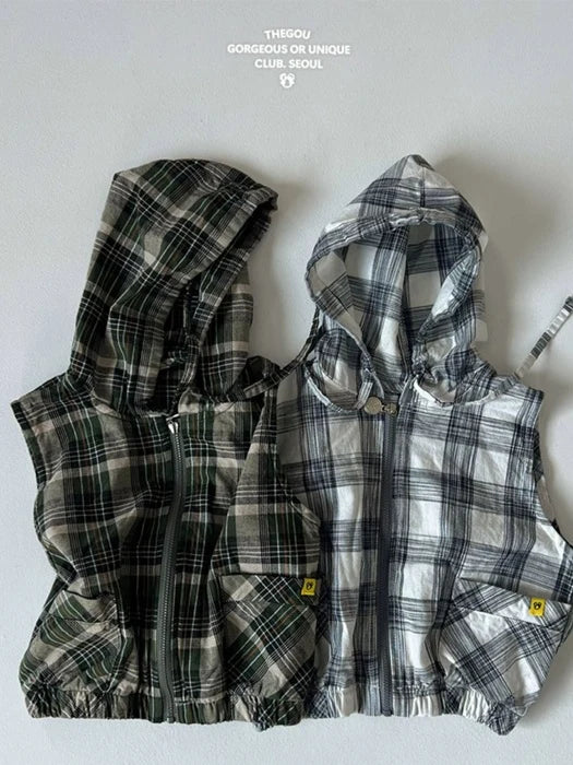 Hooded Check Vest_byLittleFox_jetztvorbestellen